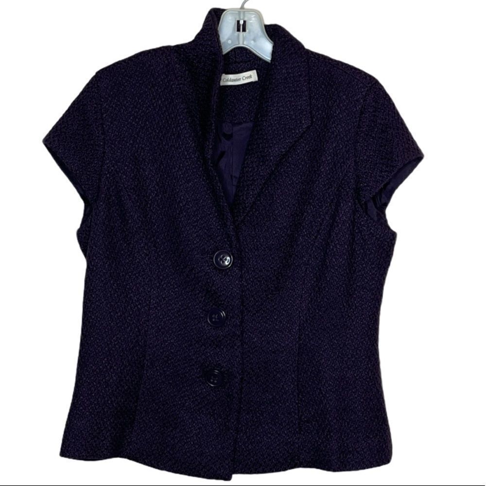 Coldwater Creek Cap Sleeve Jacket Plum‎
